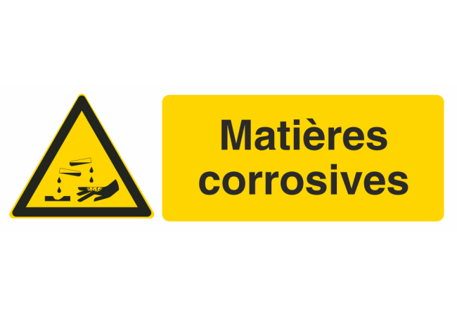 Autocollant Produit Dangereux Matières Corrosives
