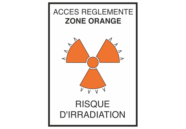 Autocollant Risque D'irradiation Orange