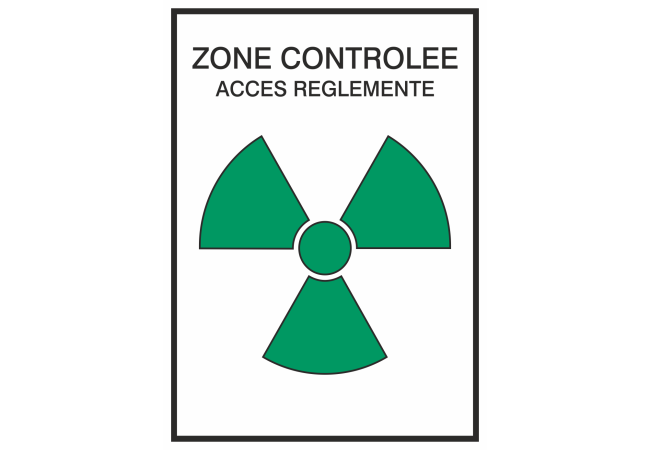 Autocollant Zone Controlée / Accès Réglementé 2