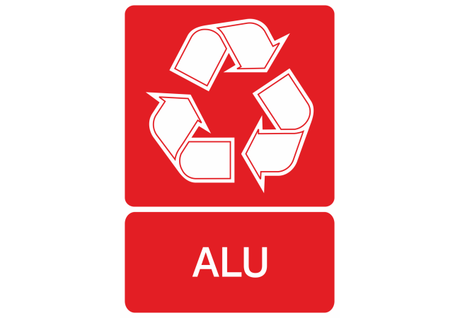 Autocollant Recyclage Aluminium