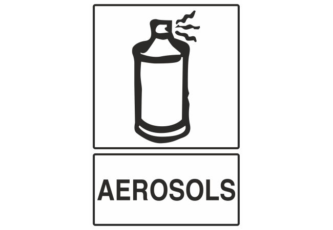 Autocollant Recyclage Aerosols