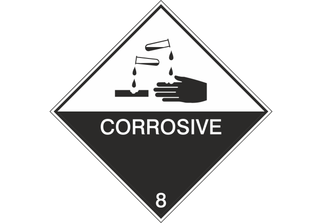 Autocollant Transport Maritime Corrosif
