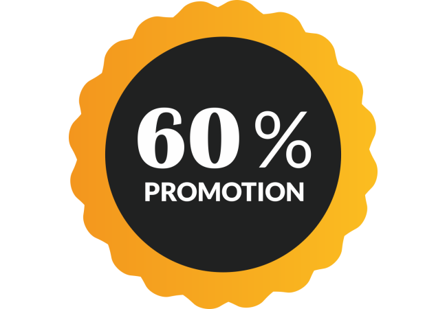Autocollant Soldes 60% De Promotion