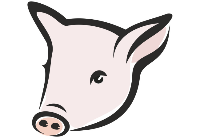 Autocollant Logo Animaux Ferme Cochon