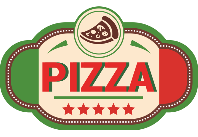 Autocollant Pizza Logo 4