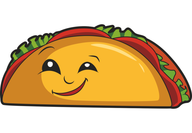 Autocollant Fast Food Tacos Smiley