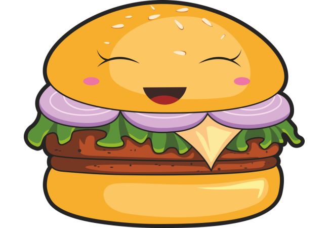 Autocollant Fast Food Hamburger 1