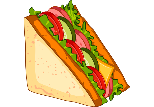 Autocollant Fast Food Sandwich 3