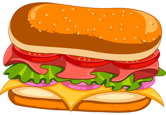 Autocollant Fast Food Sandwich 6