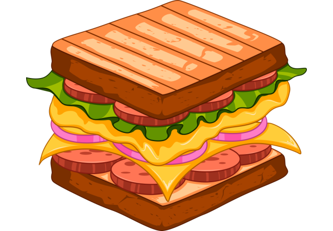 Autocollant Fast Food Sandwich 10
