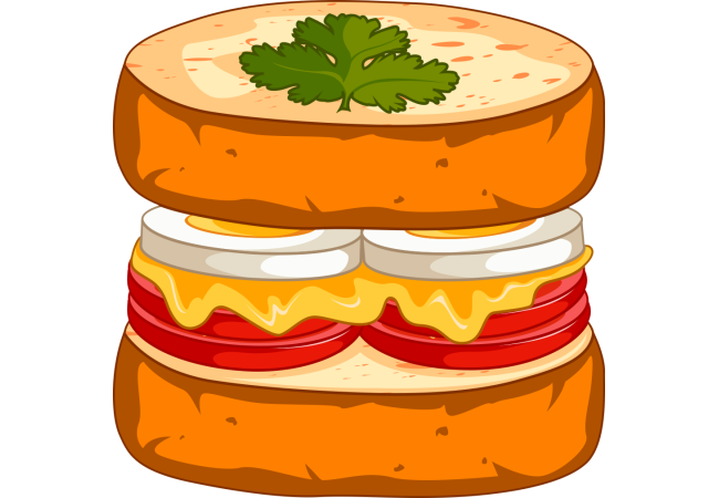 Autocollant Fast Food Sandwich 11