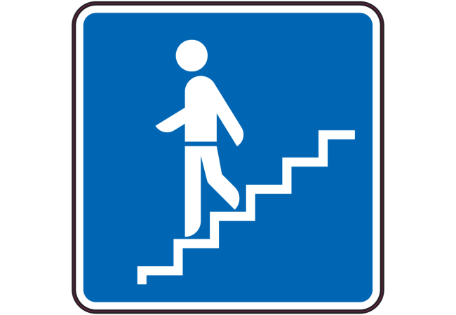 Autocollant Indication Descendre Escaliers