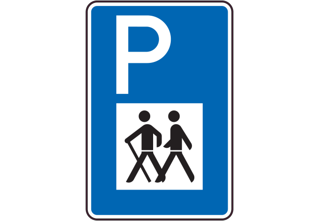 Autocollant Indication  Parking Pour Randonnée