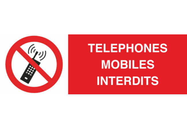 Panneau Téléphones mobiles interdits