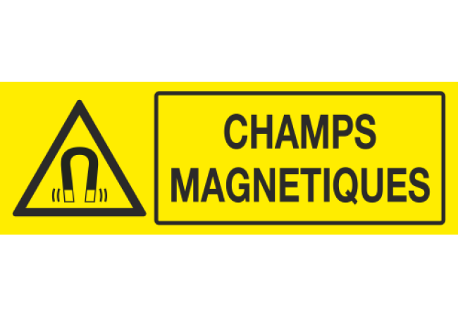 Panneau Attention champs magnétiques