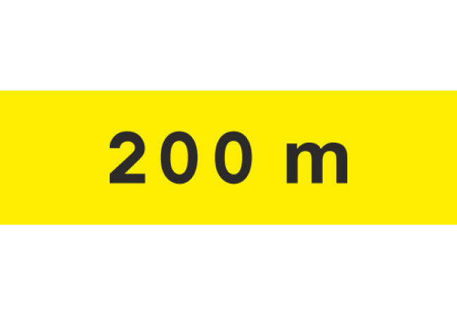 Panneau Panonceau de distance 200m