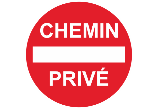 Sticker Panneau Chemin Privé