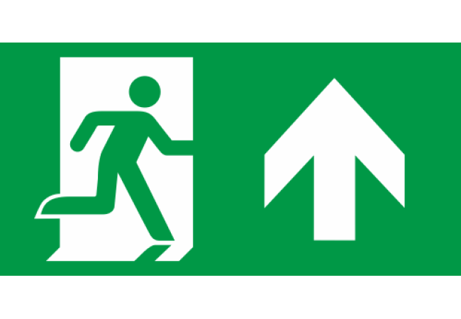 Panneau Issue de secours haut