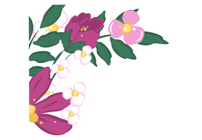 Sticker Fleurs Coin Vitrine 2