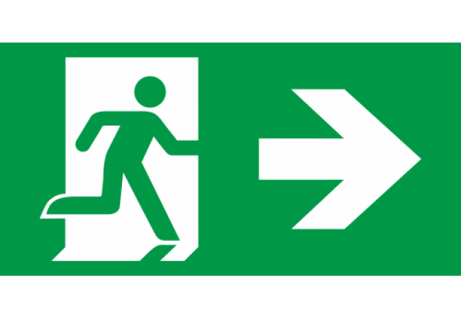Panneau Issue de secours droite