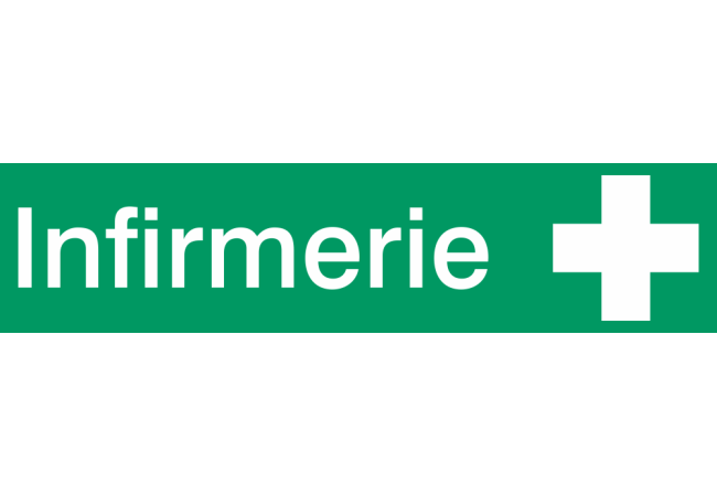 Autocollant Signalisation Infirmerie