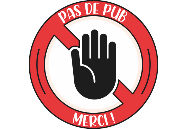 Sticker Stop Pub Main Pas de Pub