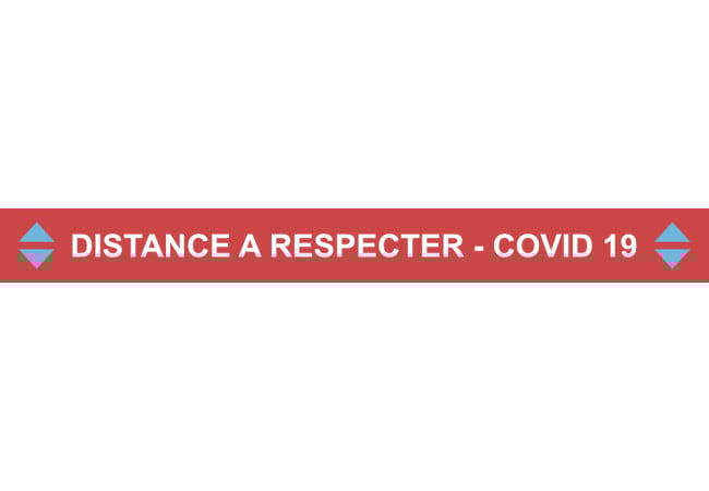 Autocollant Bande Distance de Sécurité COVID-19 3
