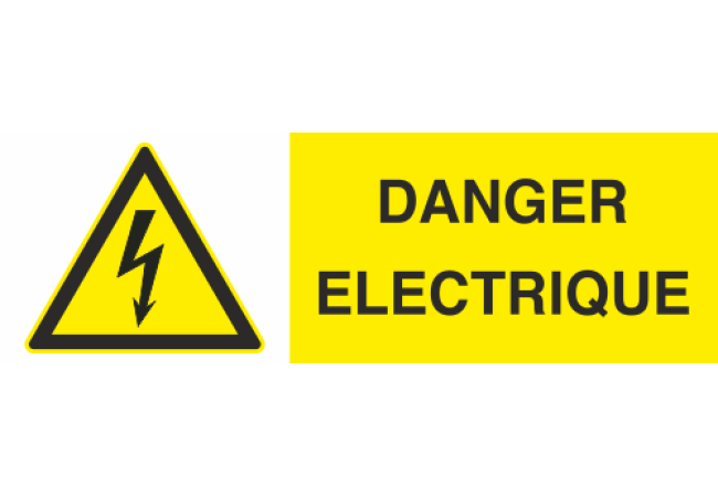 Panneau Danger electrique