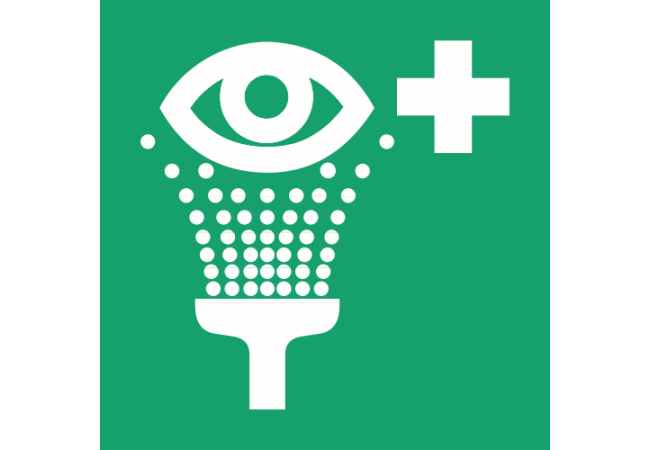 E011 - ISO 7010 - Panneau Équipement de rinçage des yeux