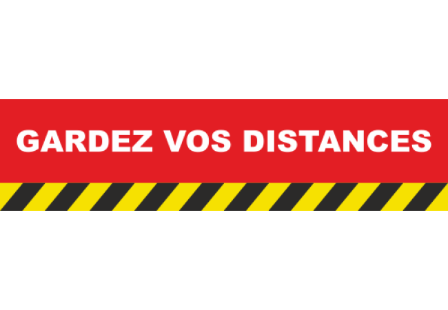 Autocollant Gardez vos distances COVID19