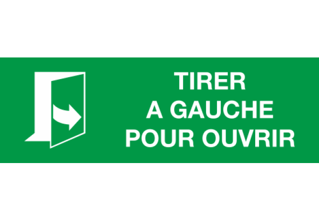 Panneau Tirer à gauche pour ouvrir