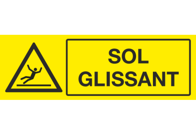 Panneau Sol glissant
