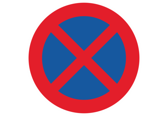 Sticker Panneau Stationnement et Arrêt Interdit