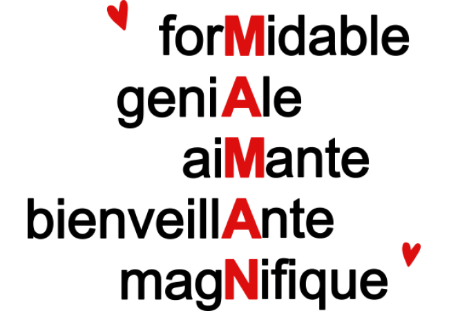 Sticker Maman lettrage définition 7