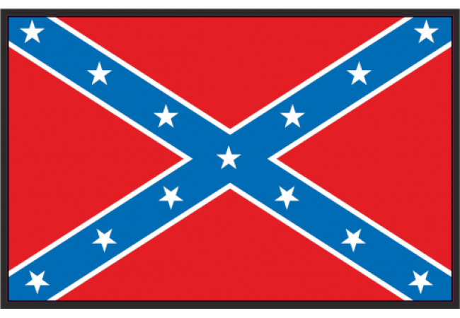 Autocollant Drapeau Confédéré Sudiste