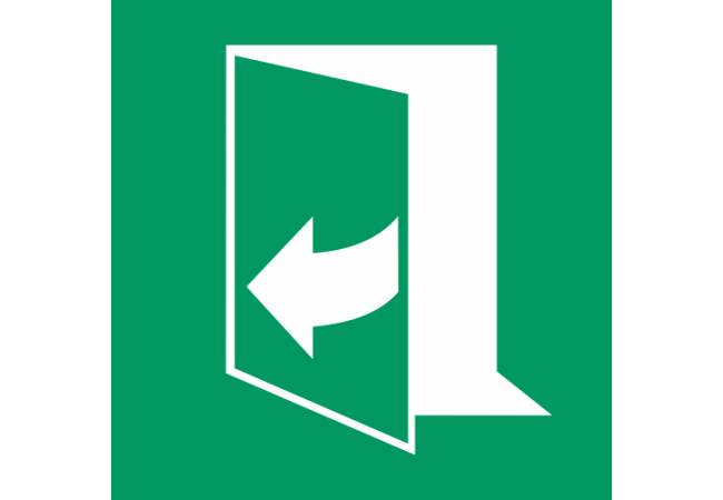 E058 - ISO 7010 - Panneau Ouverture de porte en tirant sur le côté droit