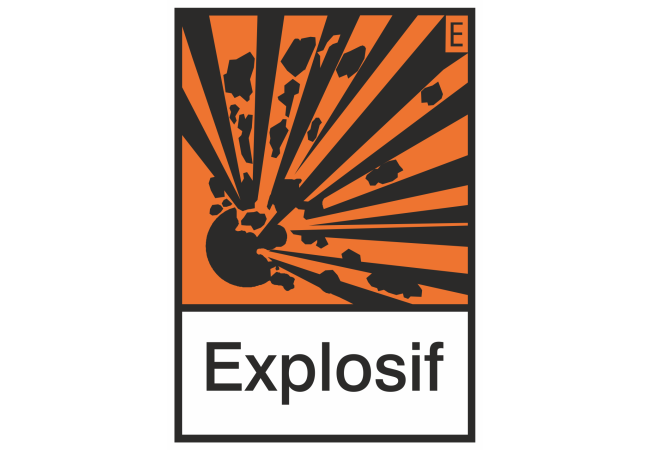 Autocollant Produit Dangereux Explosif