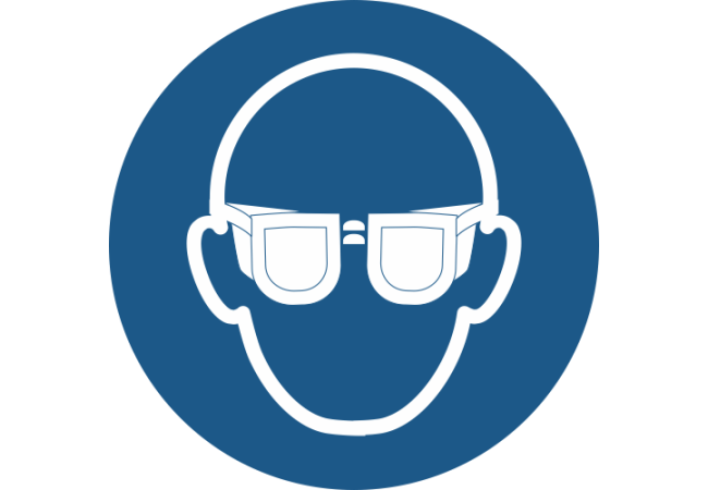 M004- ISO 7010 - Panneau Lunettes de protection obligatoires