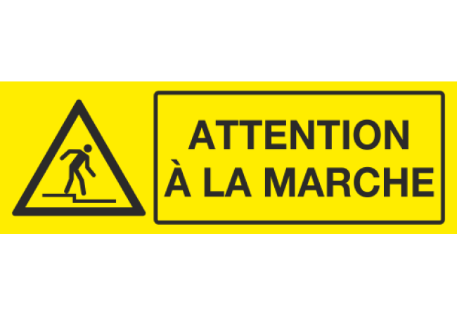 Panneau Attention à la marche