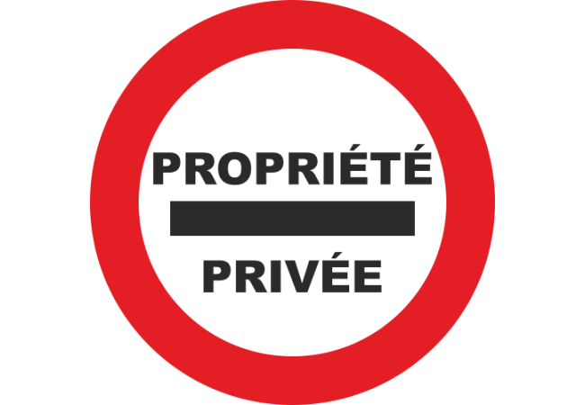 Sticker Propriété privée rond