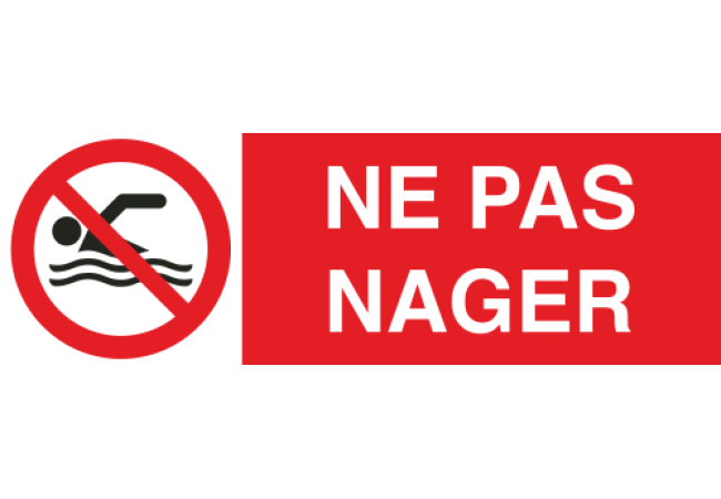 Panneau Ne pas nager