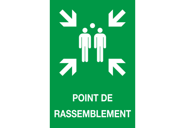 Panneau Point de rassemblement vertical