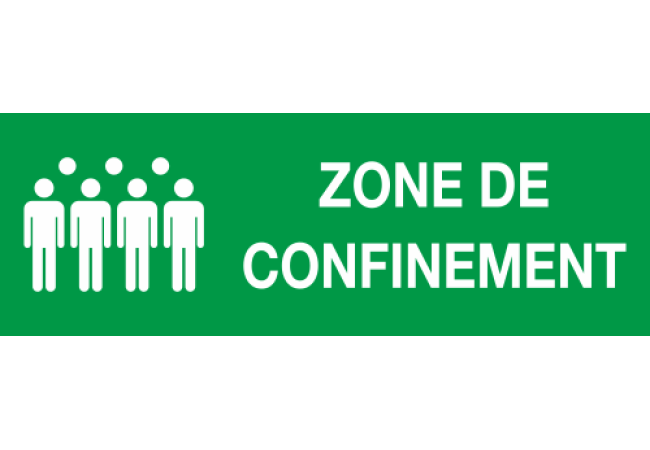 Panneau Zone de confinement
