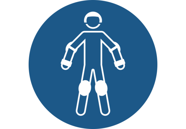 M049- ISO 7010 - Panneau Porter un équipement de protection pour sports à roulettes