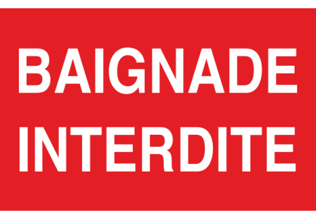 Panneau Baignade interdite