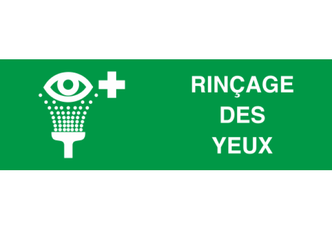 Panneau Rinçage des yeux