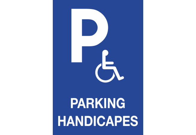 Panneau Parking handicapés