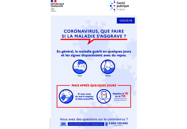 Autocollant Affiche Coronavirus Sécurité 2