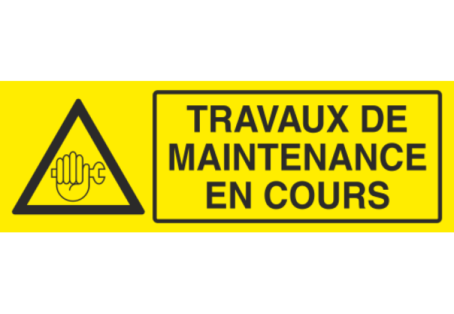 Panneau Travaux de maintenance en cours