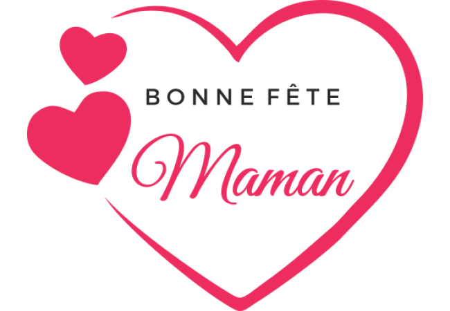 Sticker Vitrine Fête des Mères Coeur 2